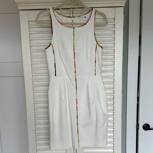 Club Monaco light cream Dress with Multicolor Accents